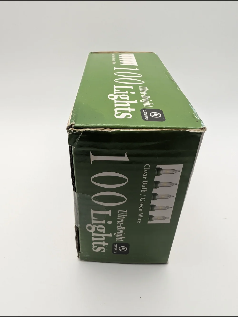 Prextex Ultra-Bright 100 Indoor/Outdoor Clear Lights Brand New Green Cord